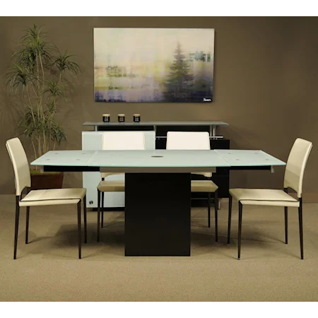 Contemporary Five Piece Dining Table and Chair Set